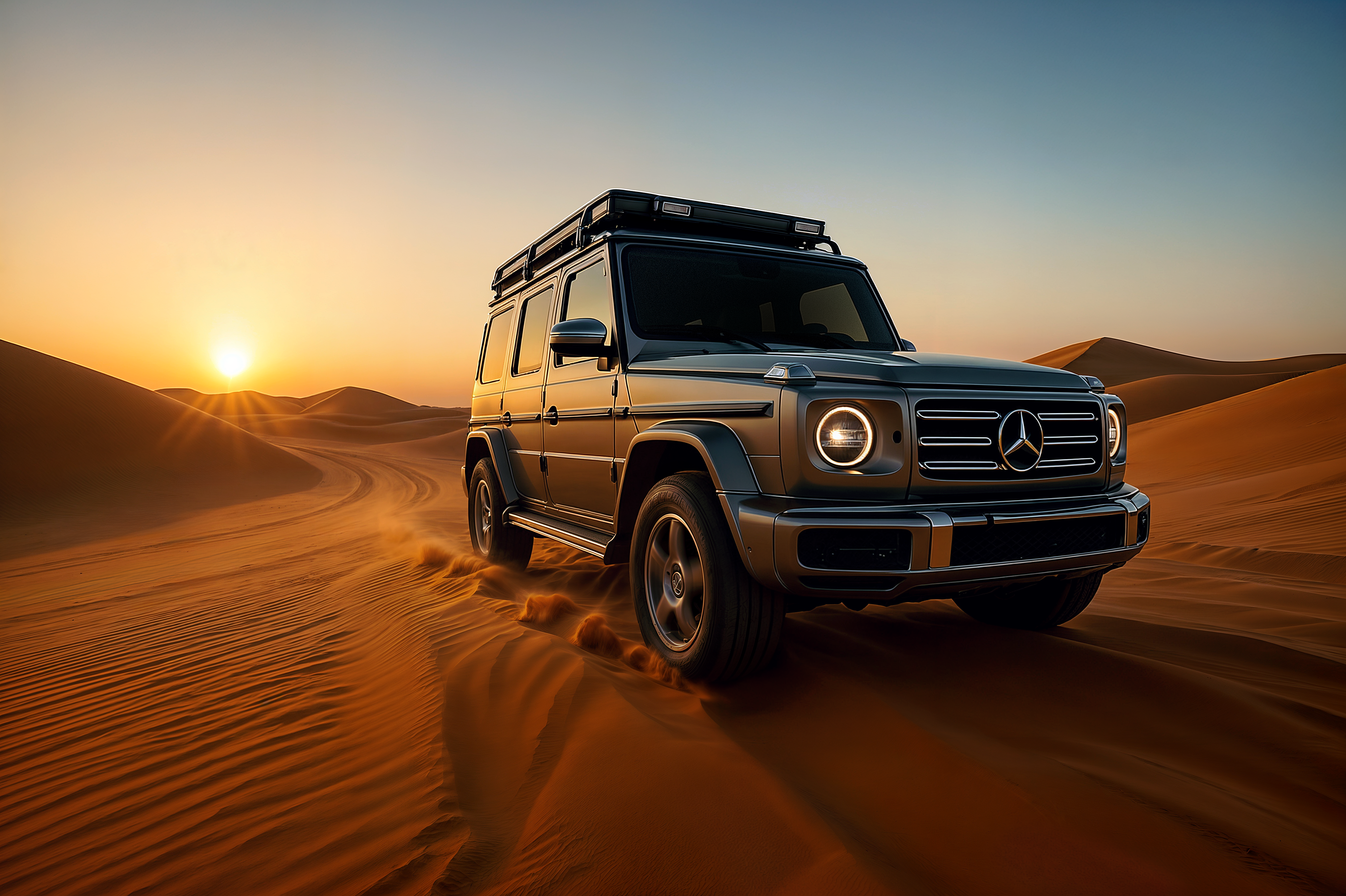 Mercedes G Wagon_Desert_Front Three-Quarter Passenger