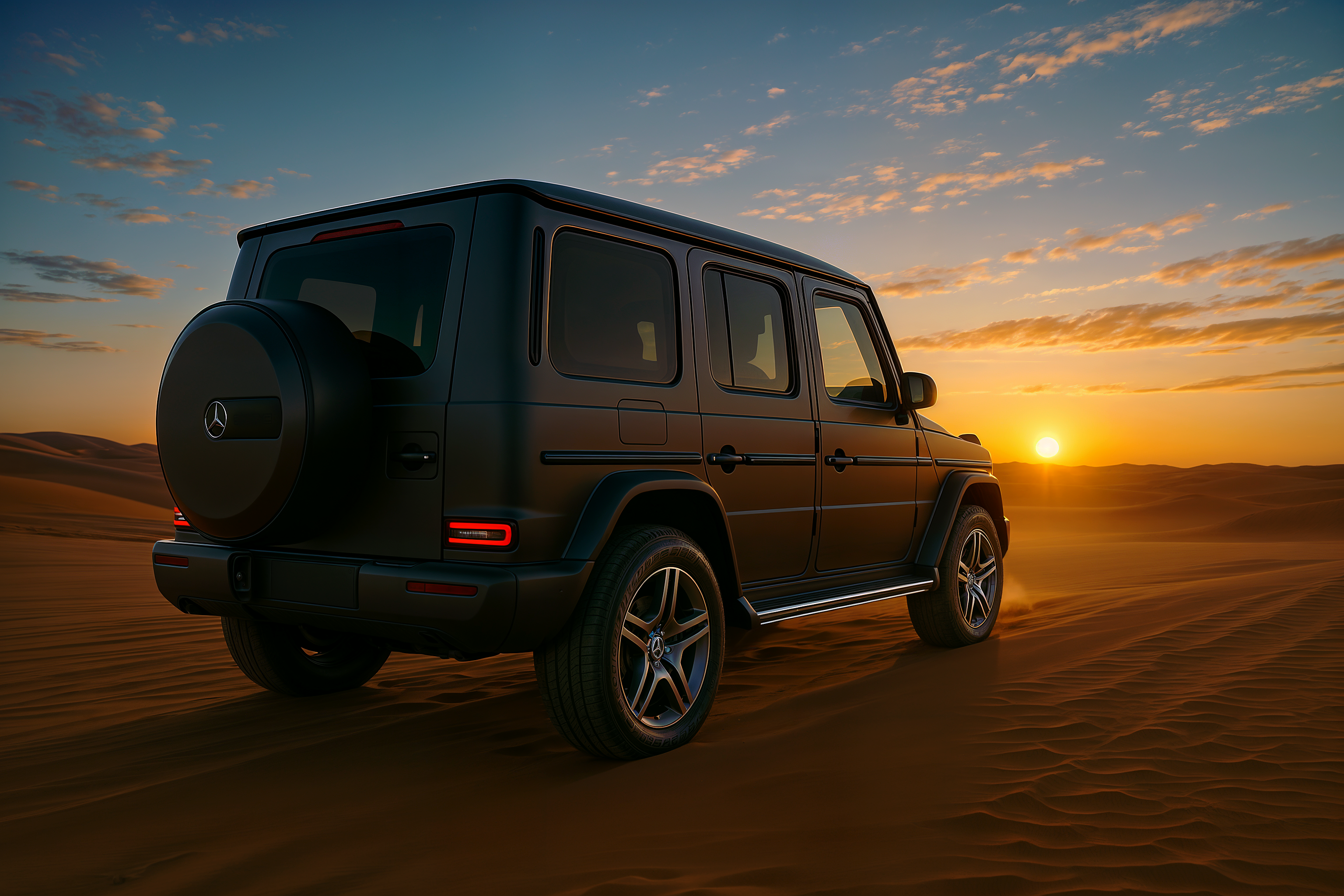 Mercedes G Wagon_Desert_Rear Three-Quarter Passenger
